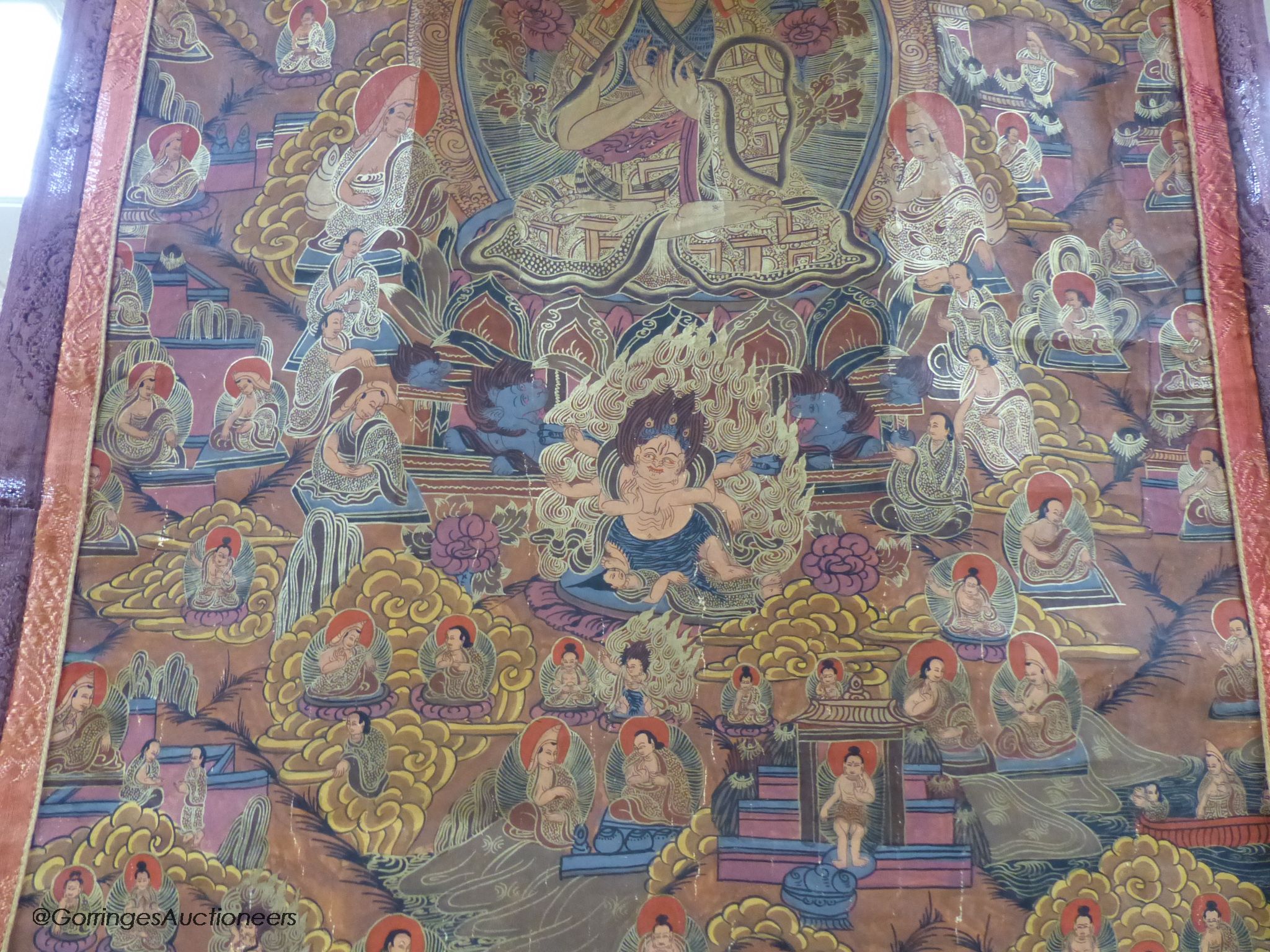 A Tibetan thangka depicting the Dalai Llama